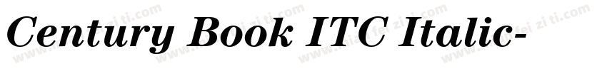 Century Book ITC Italic字体转换